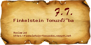 Finkelstein Tonuzóba névjegykártya
